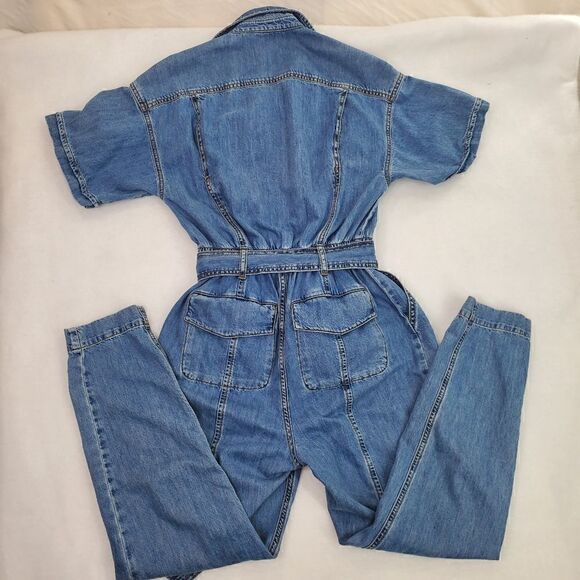 Frame Arie Denim Jumpsuit Size X Small Tall Petite - Picture 7 of 14
